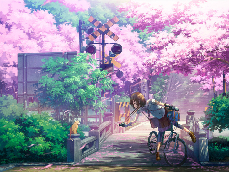 Hình ảnh hoa Anh Đào anime đẹp buồn lãng mạn nhất