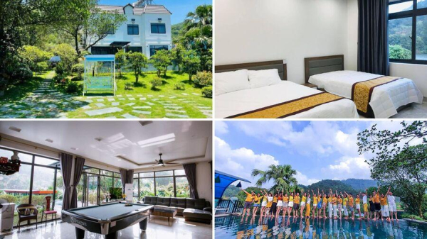 homestay, top 7 villa sóc sơn có bể bơi view đẹp cực chill