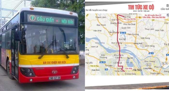 'tất tần tật' thông tin về 7 tuyến xe buýt đi Nội Bài