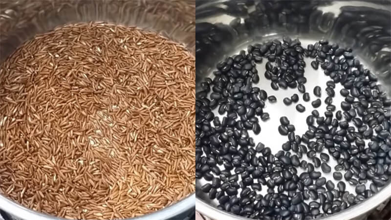bí quyết giảm cân bằng gạo lứt đậu đen