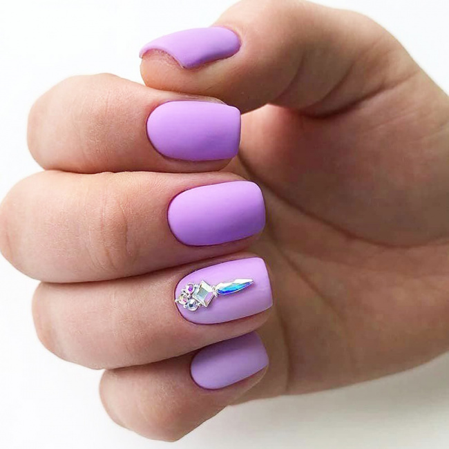 nail đẹp, mẫu nail màu tím pastel dành cho những cô nàng điệu đà