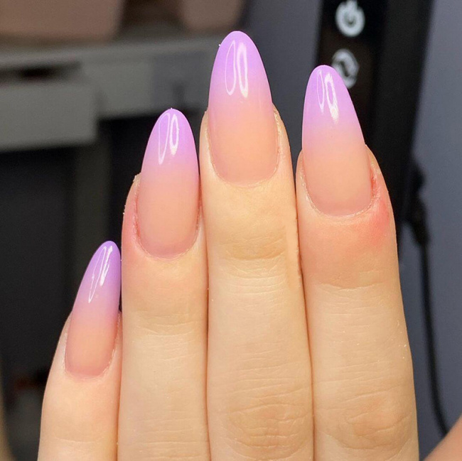 nail đẹp, mẫu nail màu tím pastel dành cho những cô nàng điệu đà