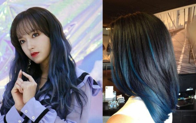 top 6 kiểu tóc highlight xanh dương trendy cho những đứa con của biển cả