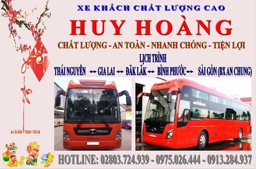 Xe khách tuyến đường Thái Nguyên – Hồ Chí Minh