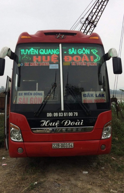 Xe khách tuyến đường Tuyên Quang – Hồ Chí Minh