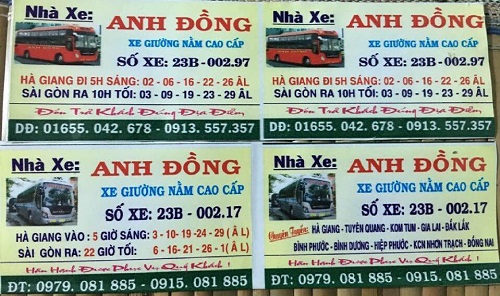 Xe khách tuyến đường Hà Giang – Hồ Chí Minh