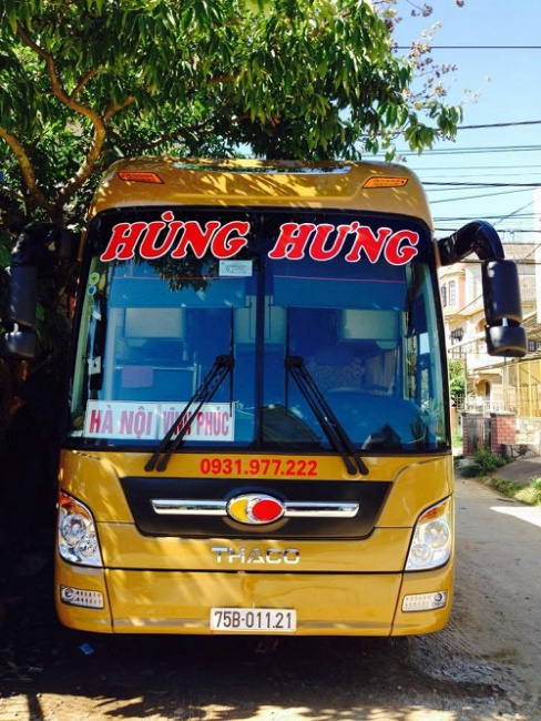 Xe khách tuyến đường Hưng Yên – Huế