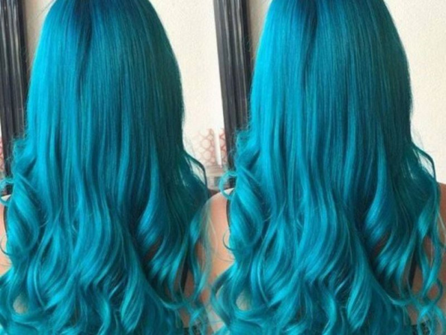 nhuộm tóc màu xanh ngọc – màu xu hướng 2023