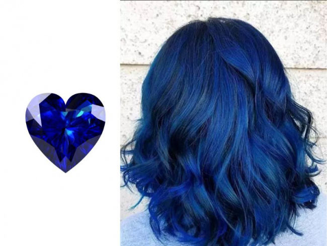 màu nhuộm sapphire blue – tông màu quyền quý, quyến rũ