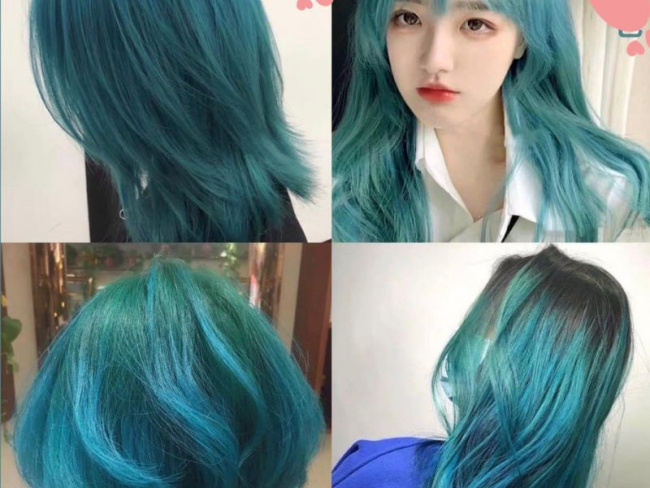 nhuộm tóc màu xanh ngọc có cần tẩy không?