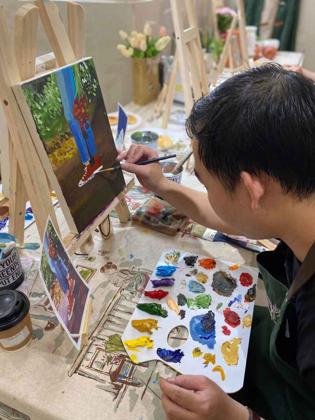 cọ bay art – workshop cho người thích đắm chìm trong “thế giới hội họa” đầy màu sắc