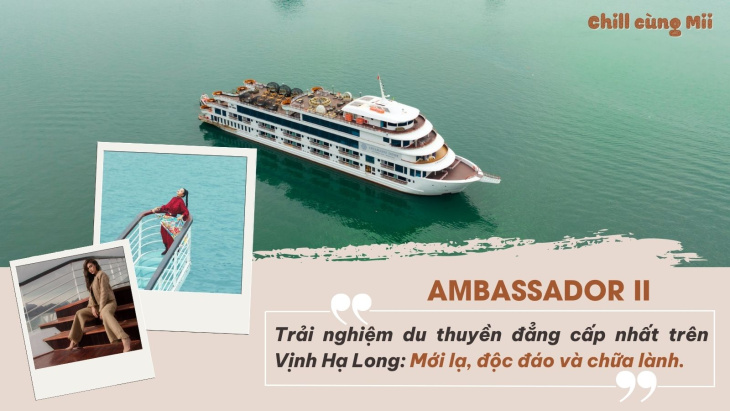 du thuyền ambassador ii, trải nghiệm du thuyền ambassador ii đẳng cấp nhất trên vịnh hạ long