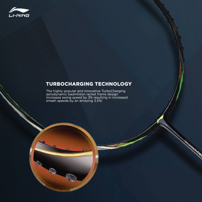 khám phá tính năng và công nghệ dòng vợt lining turbo charging