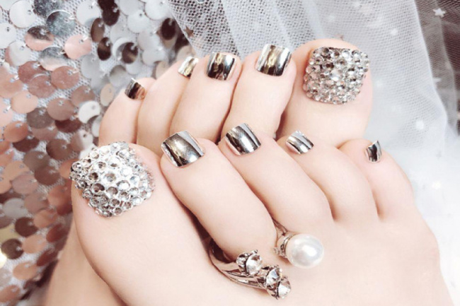 nail đẹp, các kiểu sơn móng chân đẹp phù hợp với mọi phong cách