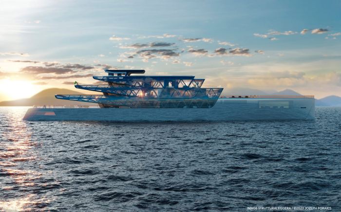 siêu du thuyền pegasus 88m 'tuyệt tác vô hình' trên đại dương 