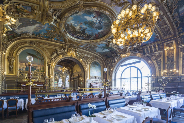 le train bleu, tour châu âu, nhà hàng le train bleu hơn 120 tuổi như cung điện ở paris