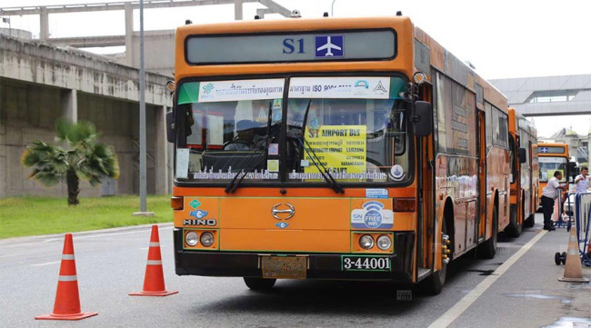 kinh nghiệm bắt xe bus từ sân bay suvarnabhumi và don muang vào bangkok