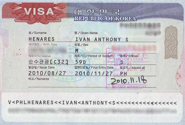 kinh nghiệm xin visa và nhập cảnh hàn quốc