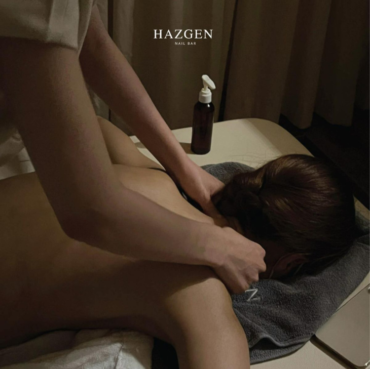 khám phá, trải nghiệm, review hazgen nail bar: gội đầu dưỡng sinh, massage body & foot, nails dành cho vip