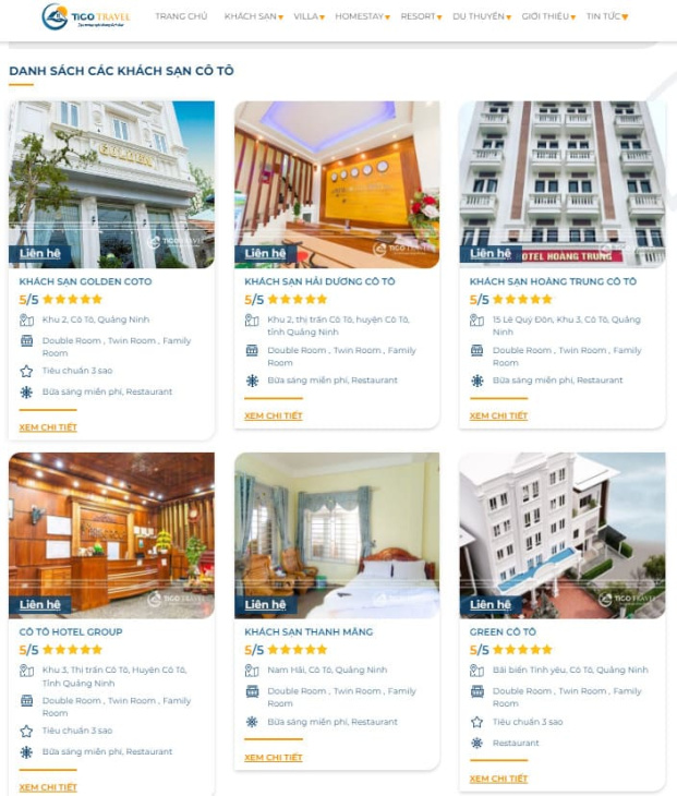 hải phòng, tico travel – công ty cho thuê khách sạn cô tô uy tín, giá cạnh tranh