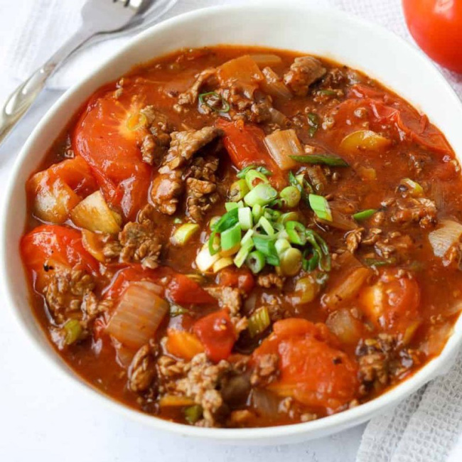 hướng dẫn cách nấu canh thịt bò cà chua siêu ngon, đơn giản