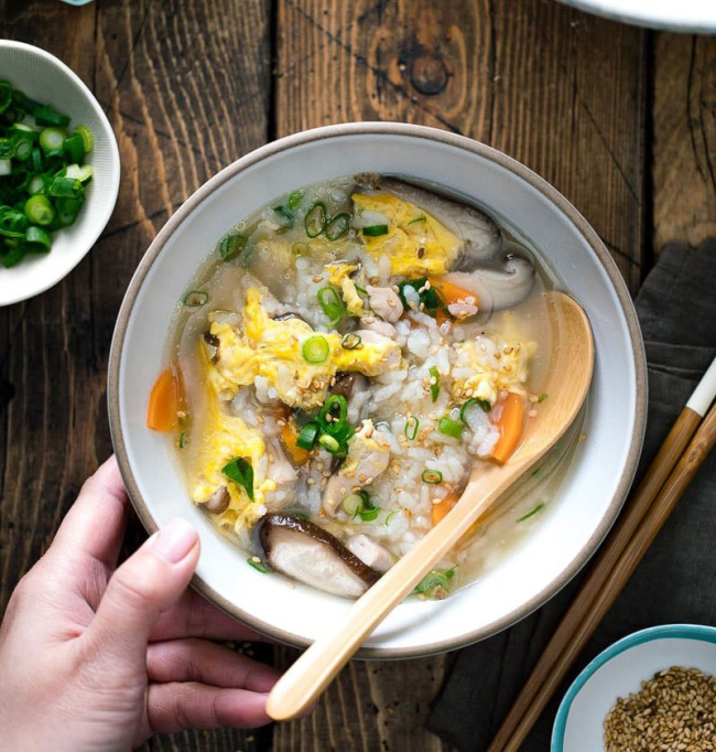 vào bếp làm súp gạo zosui ngon chuẩn vị nhật bản cực đơn giản