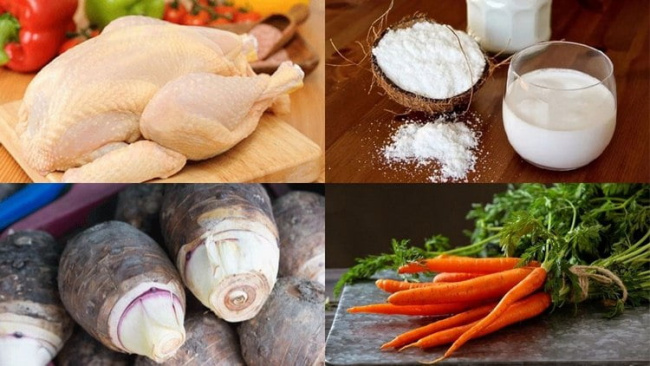 thịt gà, nước cốt dừa, khoai lang, cà rốt, hướng dẫn 2 cách làm món cà ri gà ngon “nhức nách”