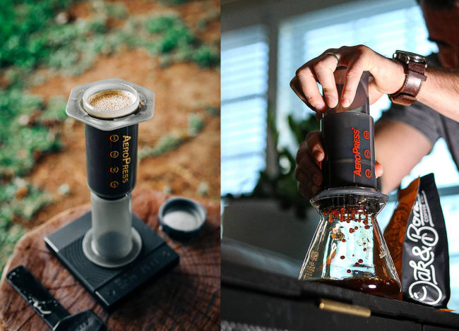 phụ kiện craft coffee, phân loại bình pha cà phê full-immersion